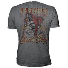 Nobody's Fool Skull Jester Vintage Washed Men's Gray Tee Shirt