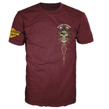 Eye For An Eye Vintage Washed Men's Burgundy Rust Tee Shirt