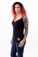 Army Skull Camo 3/4 Raglan Sleeve Shirt