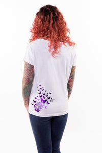 D.O.D Butterflies Off The Shoulder Tee Shirt