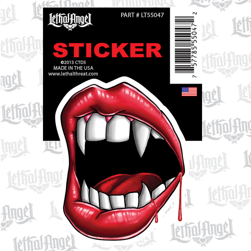 Vampire Lips Mini Decal