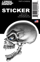 Rude & Crude Decal: Generic Skull Left Blue Eyes