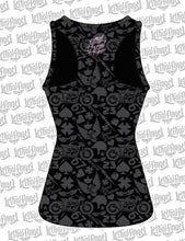 Flower Motorcycle Razor Back Tank Top