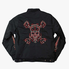 Full Pinstripe Skull Mechanic Jacket
