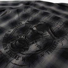 Motor Death Grey Plaid Button Down