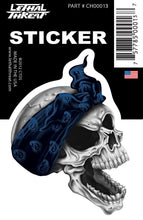 Rude & Crude Decal: Bandana Skull Right Blue