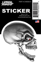 Rude & Crude Decal: Generic Skull Right Red Eyes