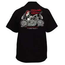 Trouble Maker Embroidered Work Shirt