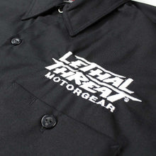 Pinstripe Eyeball Embroidered Work Shirt