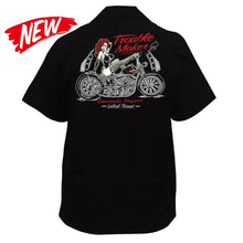 Trouble Maker Embroidered Work Shirt