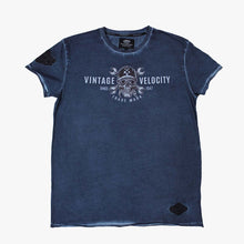 Vintage Velocity Speed Shop Blue Wash Tee