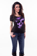 Purple Lace Skull Tee Shirt