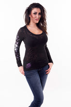 Butterfly Skull Burnout Long Sleeve