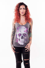 Dragonfly Skull Burn Out Razor Back Tank Top