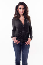 Grunge Skull Patch Hoodie