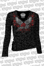 Rose Wing Scroll Long Sleeve Shirt