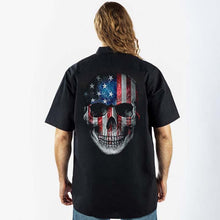 Star N Stripes Skull Printed Workshirt