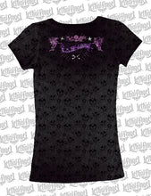 Vintage Day of the Dead Skull n Guns Burn Out Lace Up Tee
