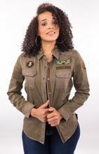 Untamed Army Green Embroidered Button Down Shirt