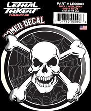 Domed Decal: Skull Web Gray