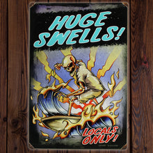 Huge Swells! \ Vintage Metal Sign