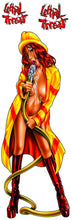 Fire Babe Biker Decal