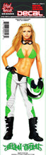 Green Moto Cross Babe Biker Decal