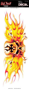 Center Flame Skull Tank Large Decal