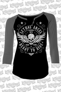 Ready to Ride 3/4 Raglan Sleeve Shirt