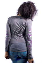 Floral Skull Burnout Long Sleeve