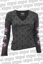 Floral Skull Burnout Long Sleeve