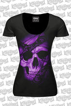 Purple Lace Skull Tee Shirt