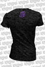 Hourglass Skull Burnout V Neck Tee