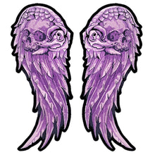 Purple Skull Wing Set Embroidered Patches