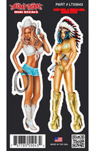 Cowgirl & Indian - Mini Decal