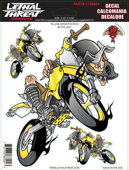 Yellow Air Motocross Decal