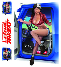 Trucker Babe Blue Decal