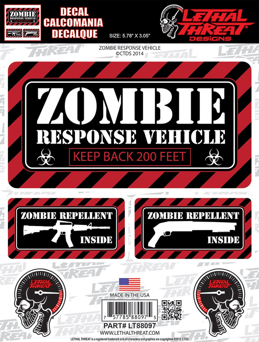 Zombie Response Vehicle Decal