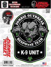 Zombie K9 Unit Decal