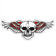 Orange Wing Skull Vintage Embroidered Patch