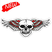 Orange Wing Skull Vintage Embroidered Patch