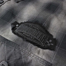 Motor Death Grey Plaid Button Down