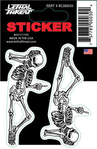 Rude & Crude Decal: Finger Skeleton