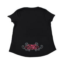 Red Catrina V Neck Tee