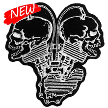 Skull Cylinder Head Vintage Embroidered Patch