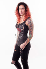 DOD Western Skull Lace Up Tank Top