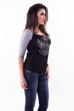 Motorcyle Raglan 3/4 Sleeve Shirt