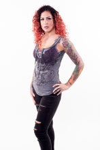V-Twin Skull Lace Up Tank Top