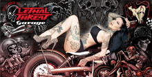 Lethal Threat Pin Up Motorcycle Banner