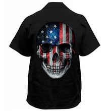 Star N Stripes Skull Printed Workshirt